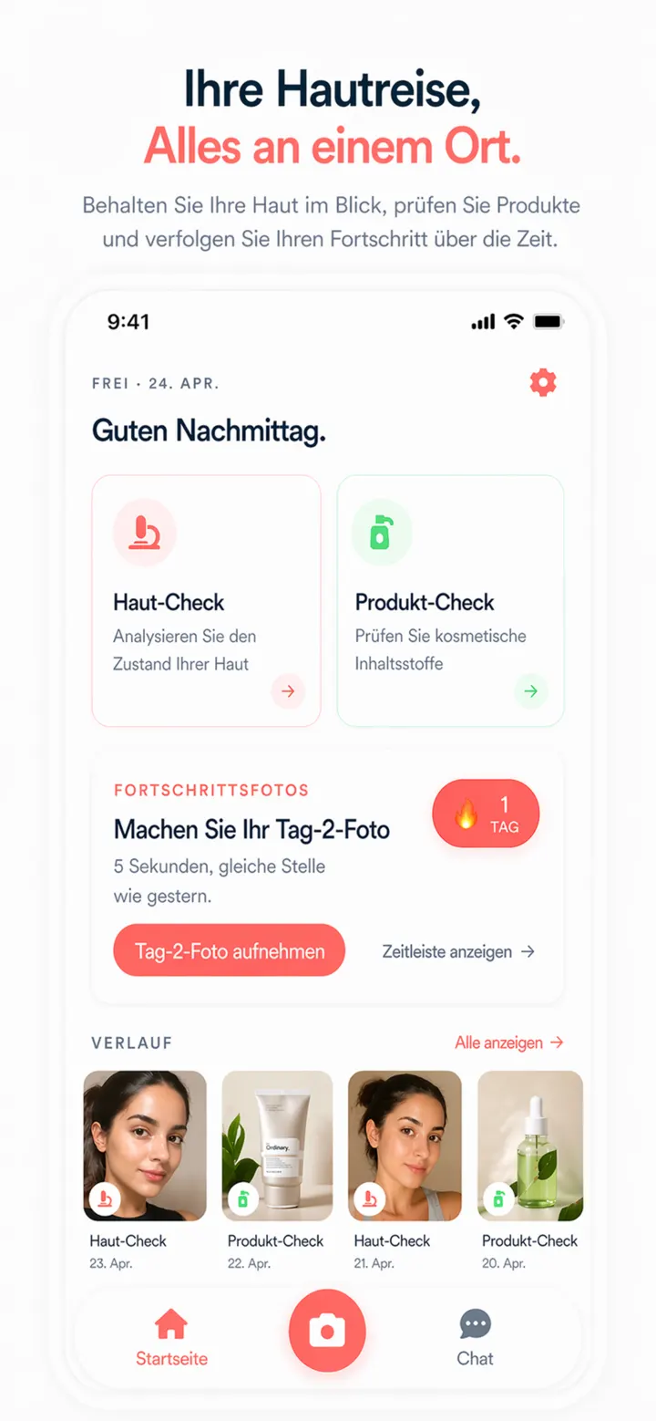 DermaScanAI home screen