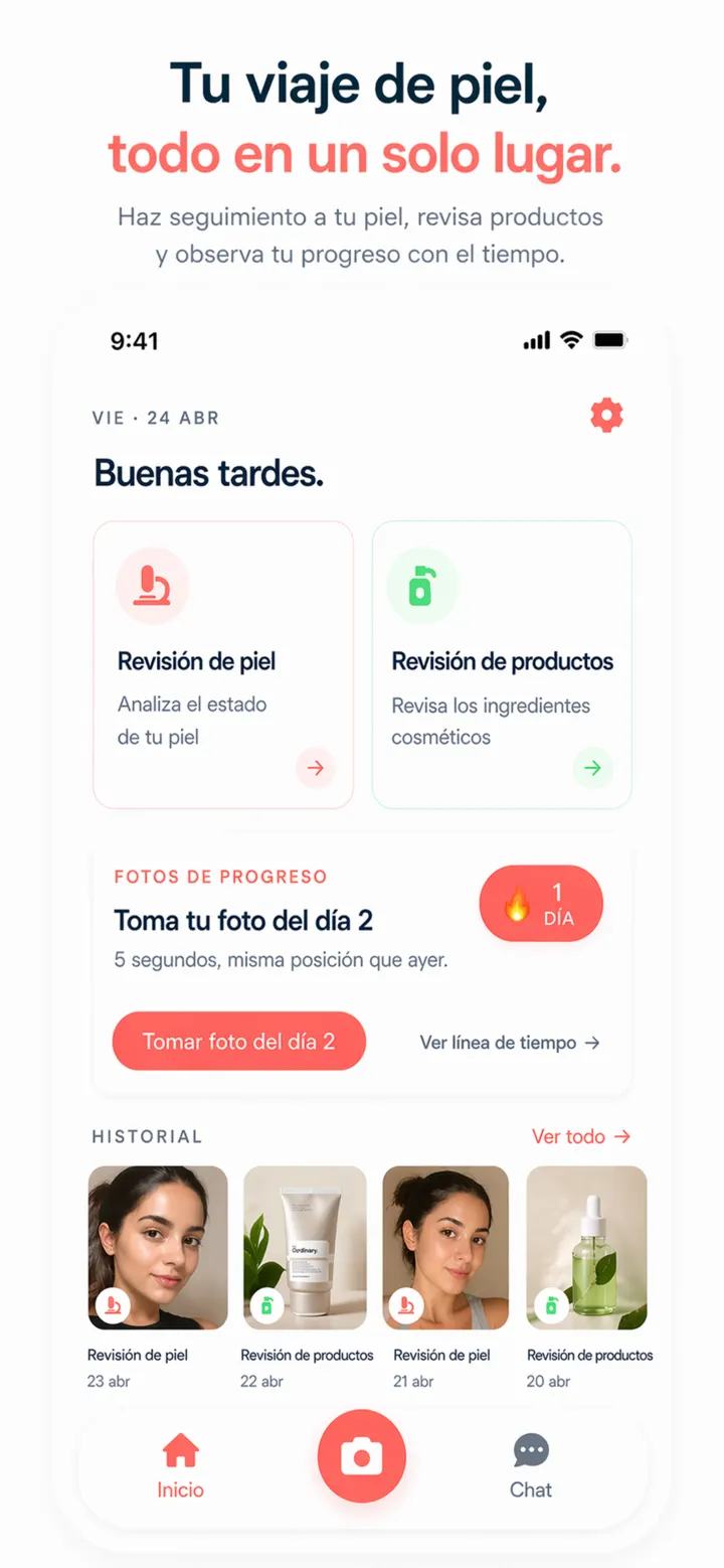 DermaScanAI home screen