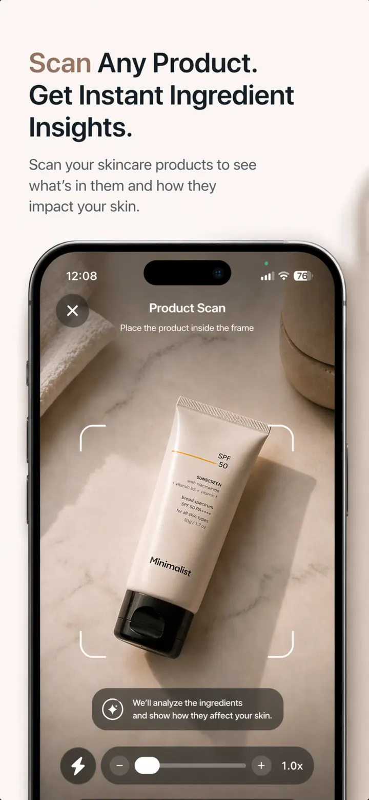 DermaScanAI analysis screen