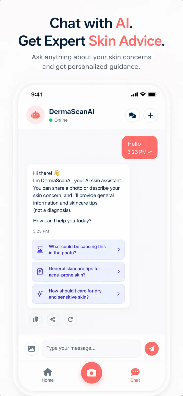 DermaScanAI progress tracking